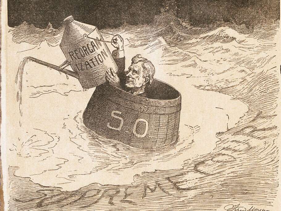 1911 Standard Oil break up editorial cartoon