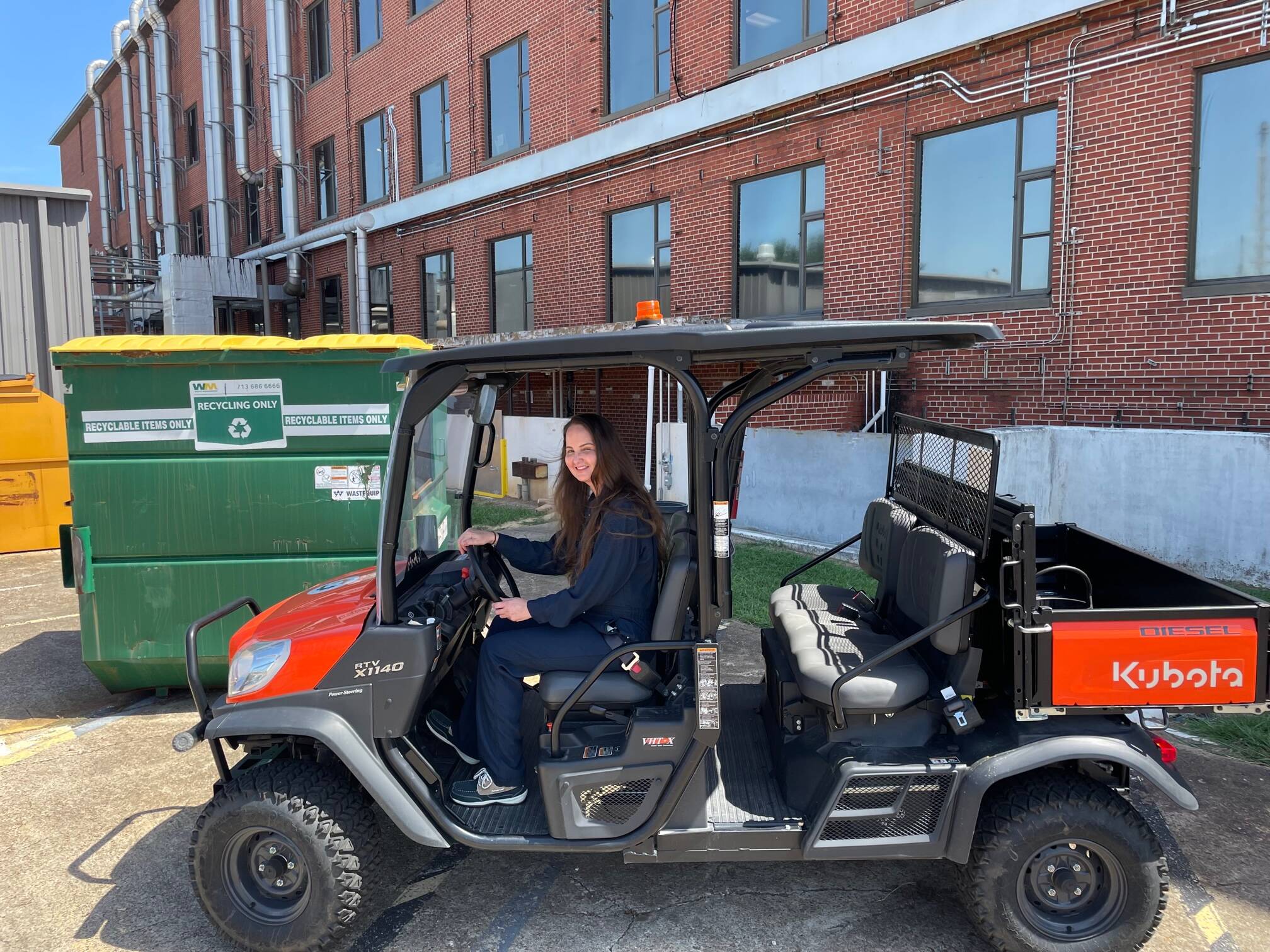 Stephanie delivers samples to the lab.